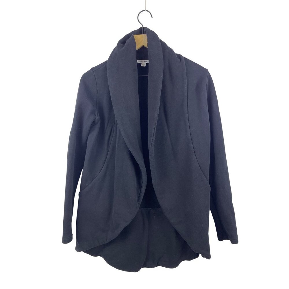 James Perse womens 2 French Terry Open Draped Heavy Shawl CollarCocoon Cardigan